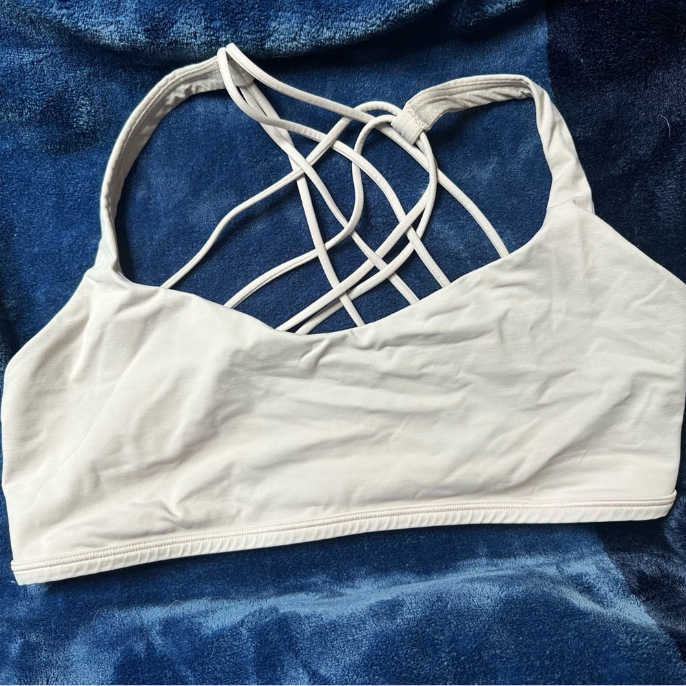 lululemon athletica White Strappy-Back Sports Bralette